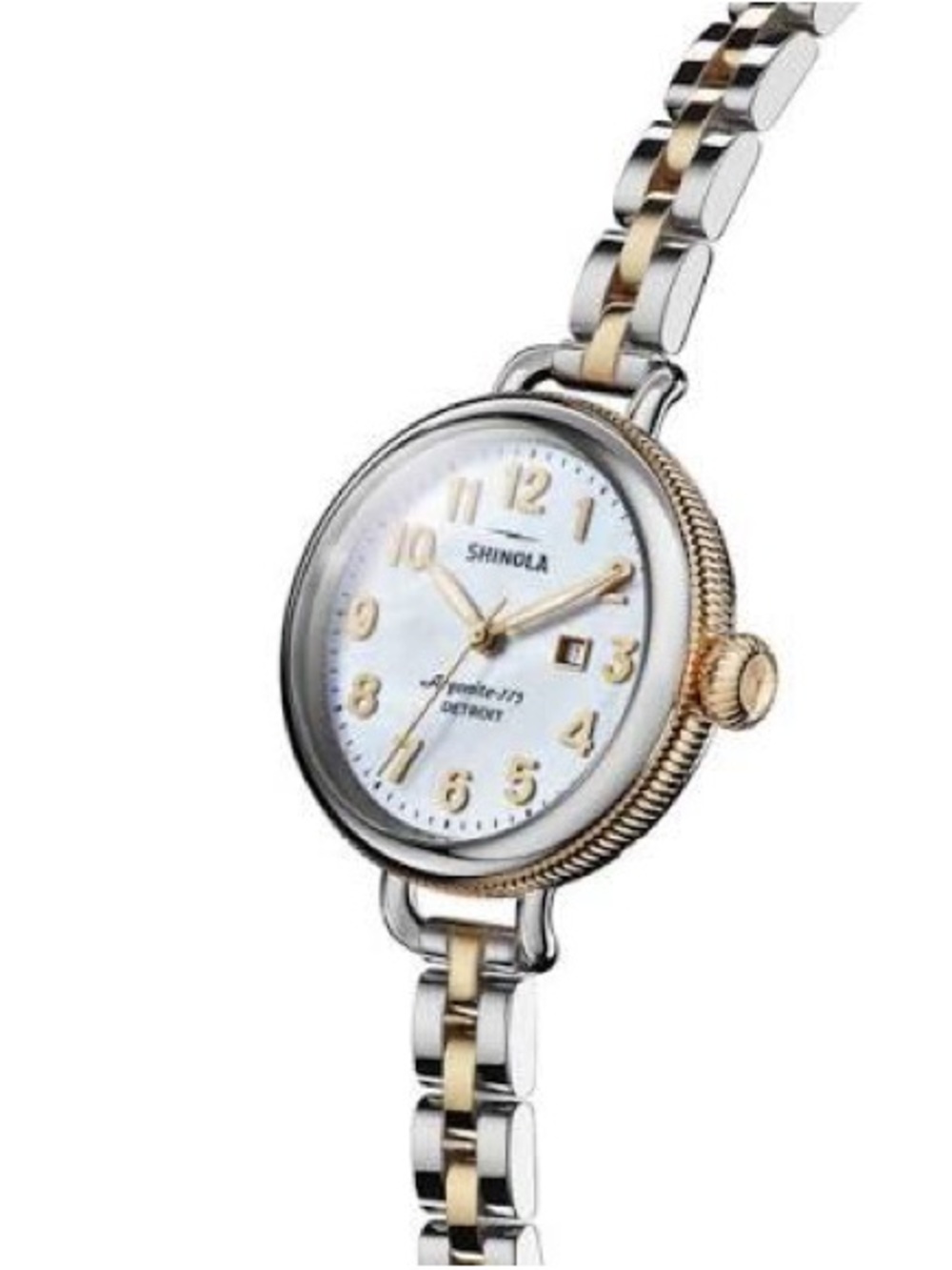 Shinola Two-Tone Silver and Gold Mother-of-Pearl Women's Watch